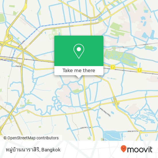 หมู่บ้านนาราสิริ map