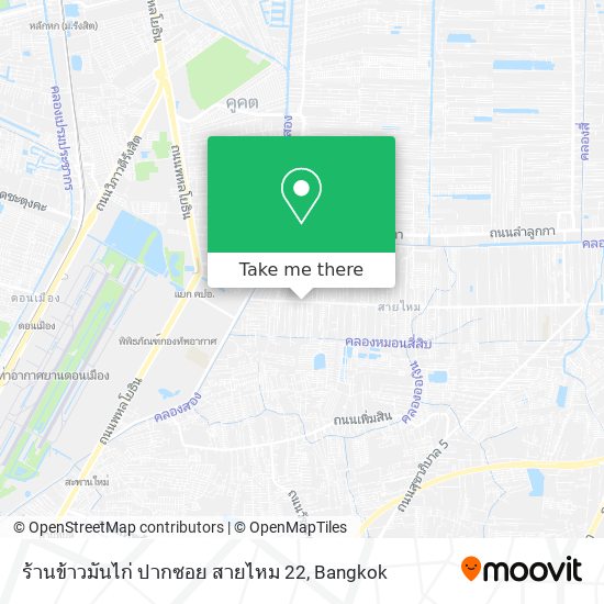 ร้านข้าวมันไก่ ปากซอย สายไหม 22 map