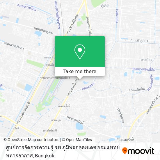 ศูนย์การจัดการความรู้ รพ.ภูมิพลอดุลยเดช กรมแพทย์ทหารอากาศ map