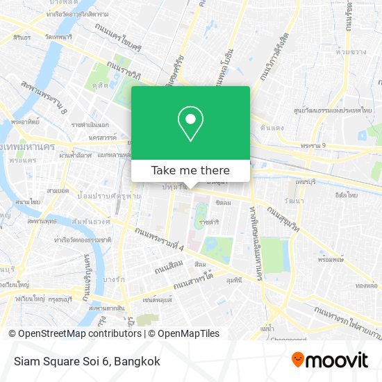 Siam Square Soi 6 map