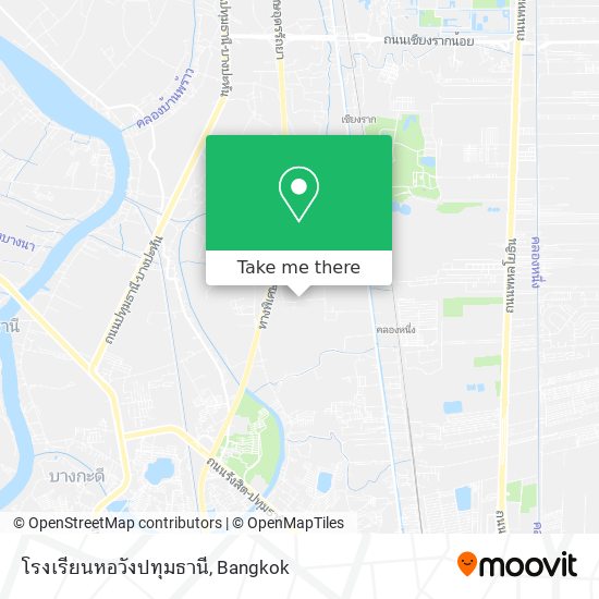 โรงเรียนหอวังปทุมธานี map