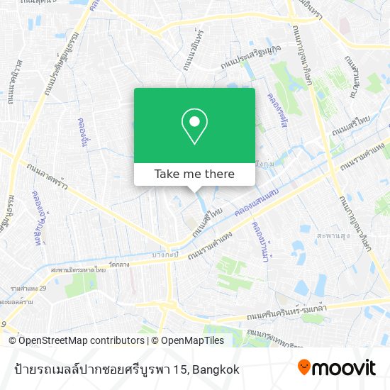 ป้ายรถเมลล์ปากซอยศรีบูรพา 15 map