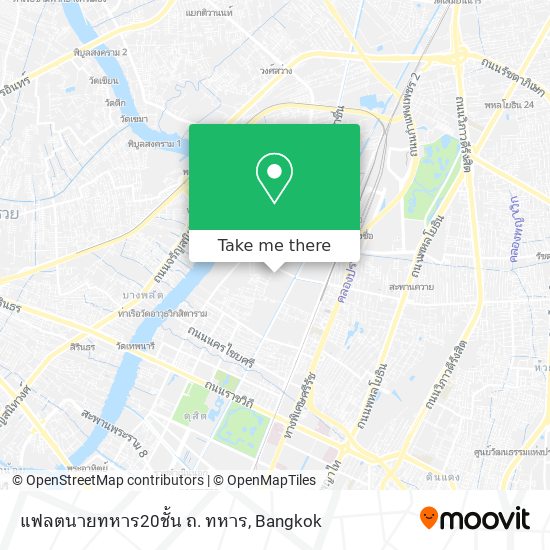 แฟลตนายทหาร20ชั้น ถ. ทหาร map