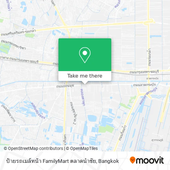 ป้ายรถเมล์หน้า FamilyMart ตลาดนำชัย map