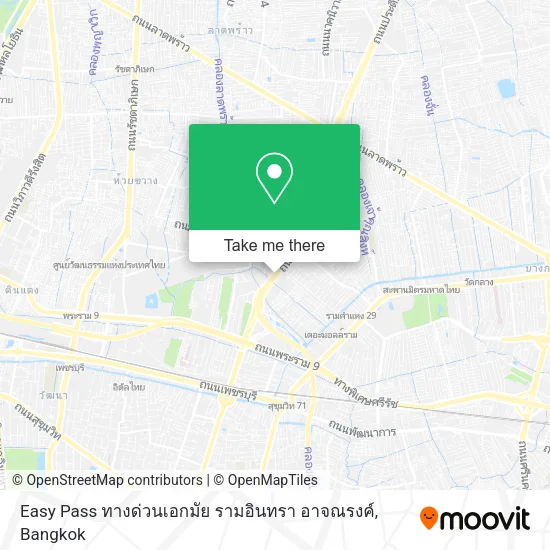 Easy Pass ทางด่วนเอกมัย รามอินทรา อาจณรงค์ map