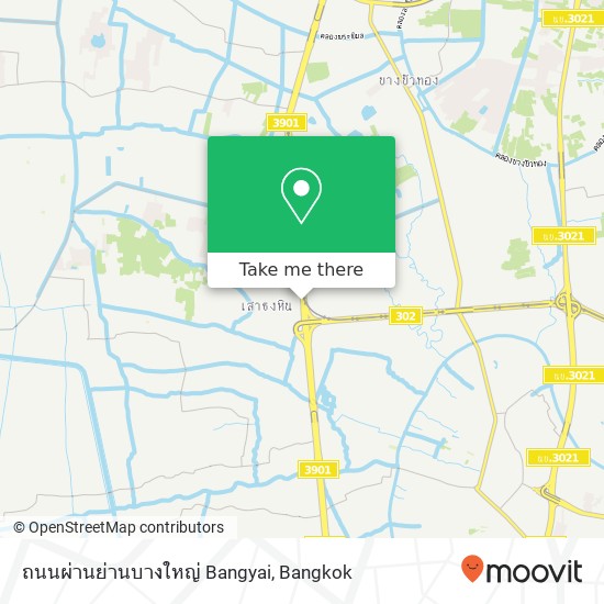 ถนนผ่านย่านบางใหญ่ Bangyai map