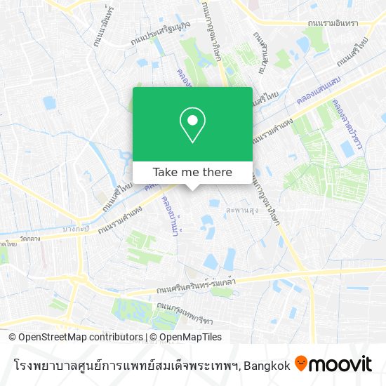 โรงพยาบาลศูนย์การแพทย์สมเด็จพระเทพฯ map