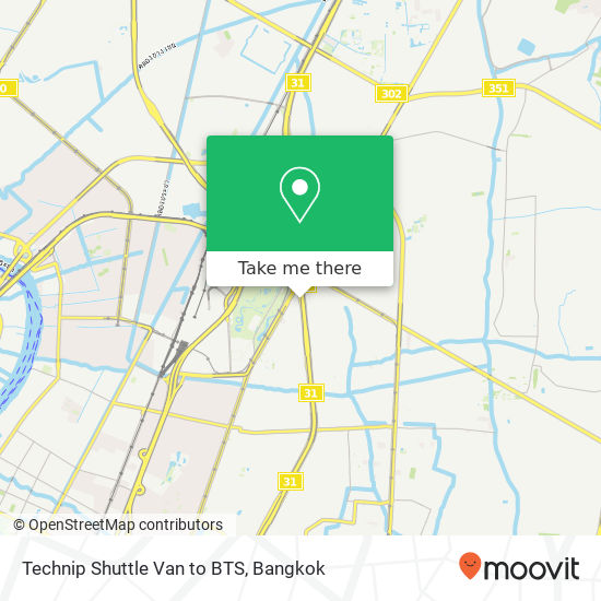 Technip Shuttle Van to BTS map
