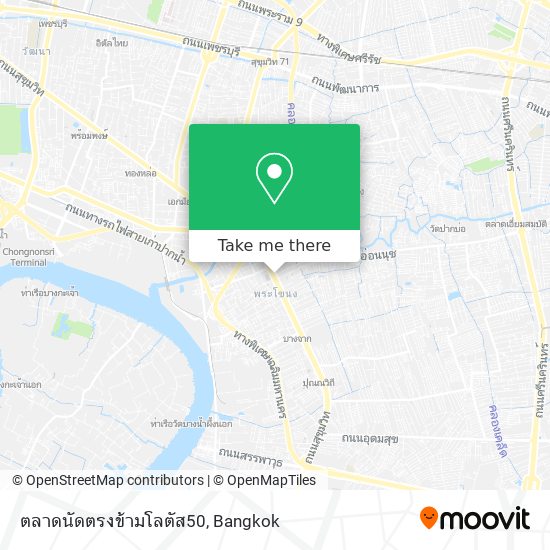 ตลาดนัดตรงข้ามโลตัส50 map