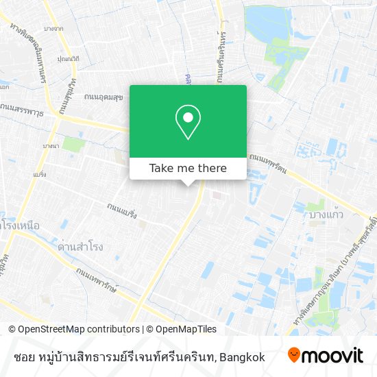 ซอย หมู่บ้านสิทธารมย์รีเจนท์ศรีนครินท map