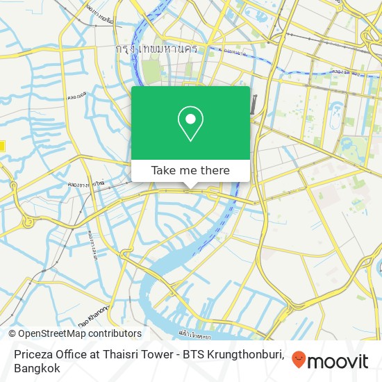 Priceza Office at Thaisri Tower - BTS Krungthonburi map