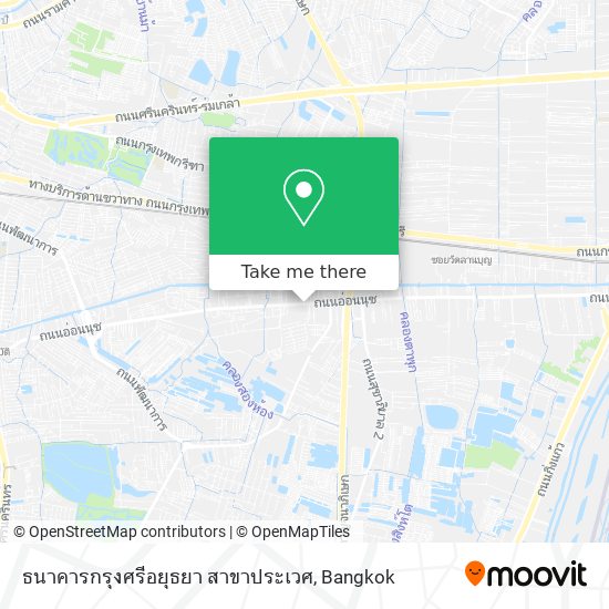 ธนาคารกรุงศรีอยุธยา สาขาประเวศ map