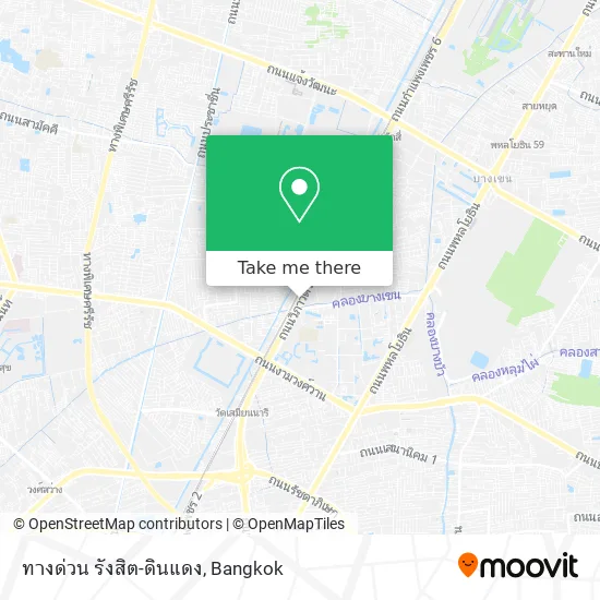 ทางด่วน รังสิต-ดินแดง map