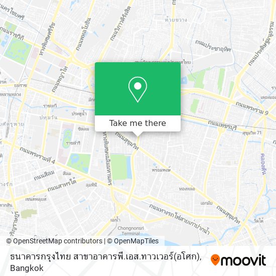 ธนาคารกรุงไทย สาขาอาคารพี.เอส.ทาวเวอร์(อโศก) map
