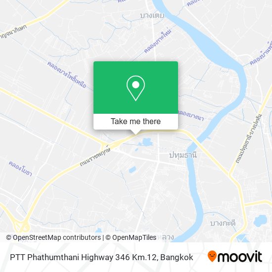 PTT Phathumthani Highway 346 Km.12 map