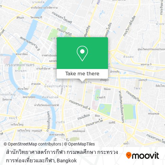 สำนักวิทยาศาสตร์การกีฬา กรมพลศึกษา กระทรวงการท่องเที่ยวและกีฬา map