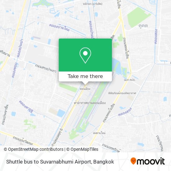 Shuttle bus to Suvarnabhumi Airport map