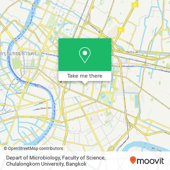 Depart of Microbiology, Faculty of Science, Chulalongkorn University map