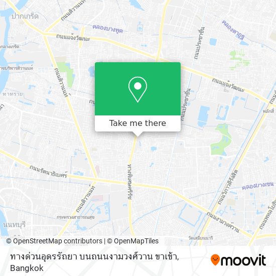ทางด่วนอุดรรัถยา บนถนนงามวงศ์วาน ขาเข้า map