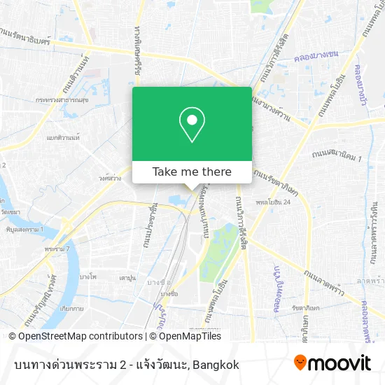 บนทางด่วนพระราม 2 - แจ้งวัฒนะ map