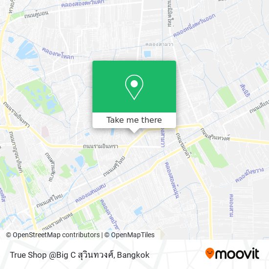 True Shop @Big C สุวินทวงศ์ map