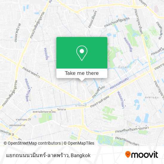 แยกถนนนวมินทร์-ลาดพร้าว map