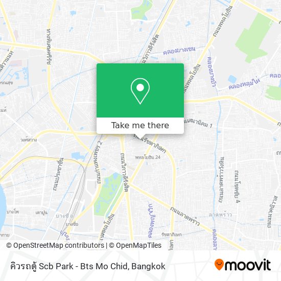 คิวรถตู้ Scb Park - Bts Mo Chid map