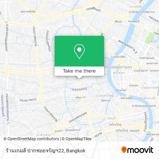 ร้านเกมส์ ปากซอยจรัญฯ22 map