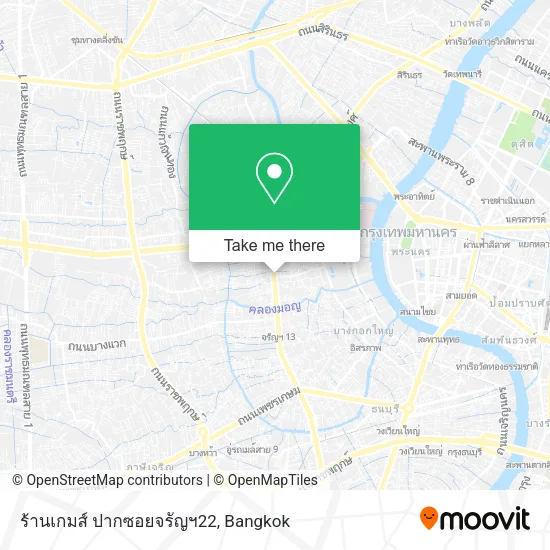 ร้านเกมส์ ปากซอยจรัญฯ22 map
