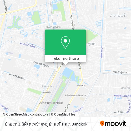 ป้ายรถเมล์ฝั่งตรงข้ามหมู่บ้านธนินทร map