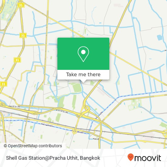 Shell Gas Station@Pracha Uthit map