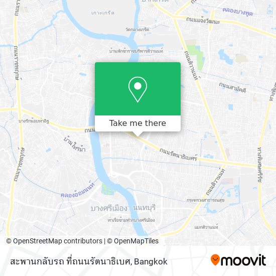 สะพานกลับรถ ที่ถนนรัตนาธิเบศ map