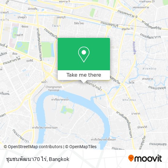 ชุมชนพัฒนา70 ไร่ map