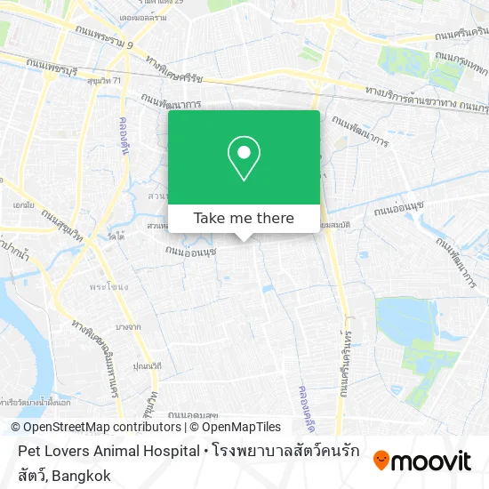 Pet Lovers Animal Hospital • โรงพยาบาลสัตว์คนรักสัตว์ map