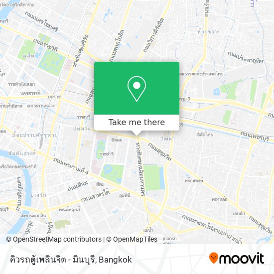 คิวรถตู้เพลินจิต - มีนบุรี map