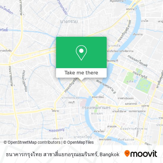 ธนาคาร​กรุง​ไทย​ สาขาสี่แยก​อรุณอมรินทร์​ map