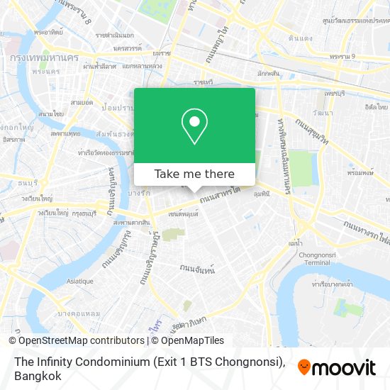 The Infinity Condominium (Exit 1 BTS Chongnonsi) map