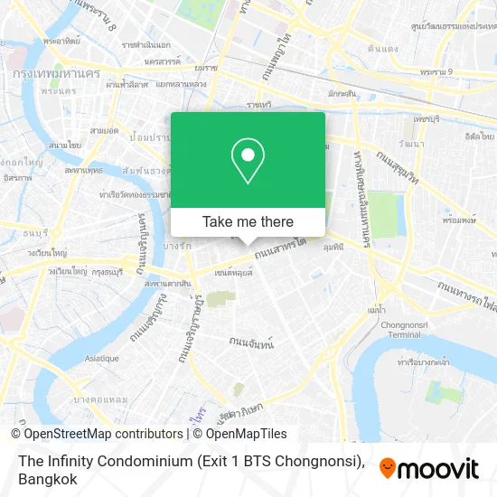 The Infinity Condominium (Exit 1 BTS Chongnonsi) map