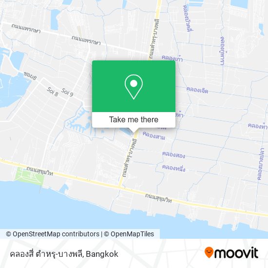 คลองสี่ ตำหรุ-บางพลี map