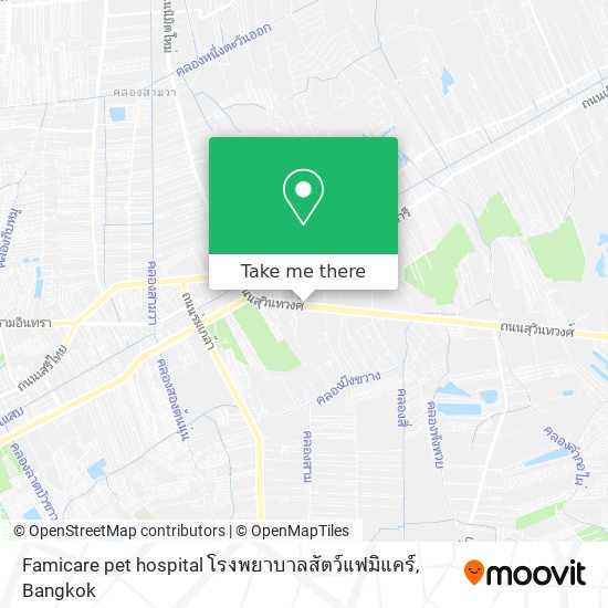 Famicare pet hospital โรงพยาบาลสัตว์แฟมิแคร์ map