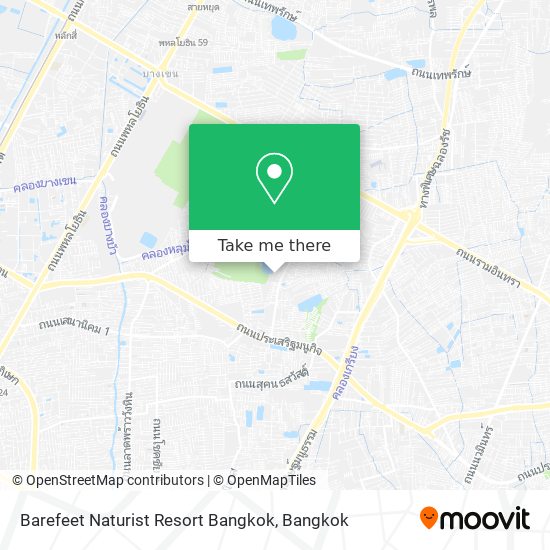 Barefeet Naturist Resort Bangkok map