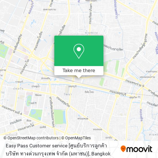 Easy Pass Customer service [ศูนย์บริการลูกค้า บริษัท ทางด่วนกรุงเทพ จำกัด (มหาชน)] map