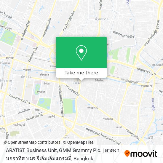 ARATiST Business Unit, GMM Grammy Plc. | สายงานอราทิส บมจ.จีเอ็มเอ็มแกรมมี่ map