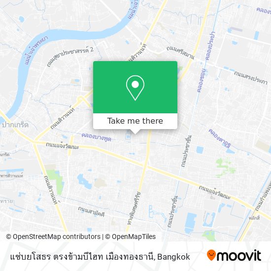 แซ่บยโสธร ตรงข้ามบีไฮท เมืองทองธานี map