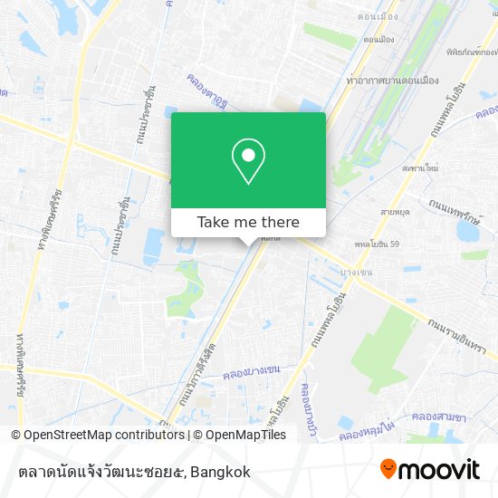 ตลาดนัดแจ้งวัฒนะซอย๕ map