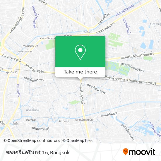 ซอยศรีนครินทร์ 16 map