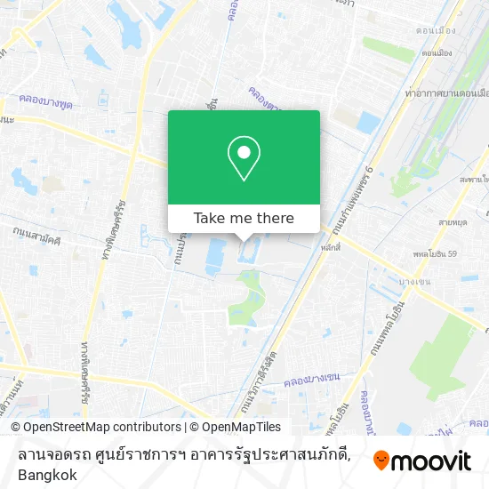 ลานจอดรถ ศูนย์ราชการฯ อาคารรัฐประศาสนภักดี map