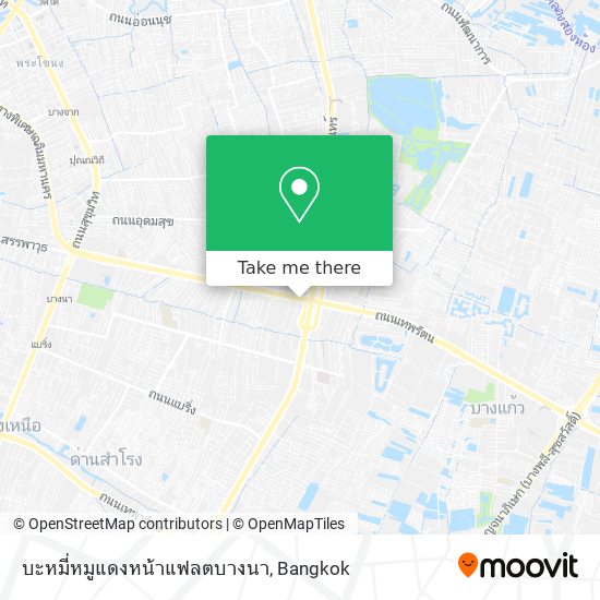 บะหมี่หมูแดงหน้าแฟลตบางนา map