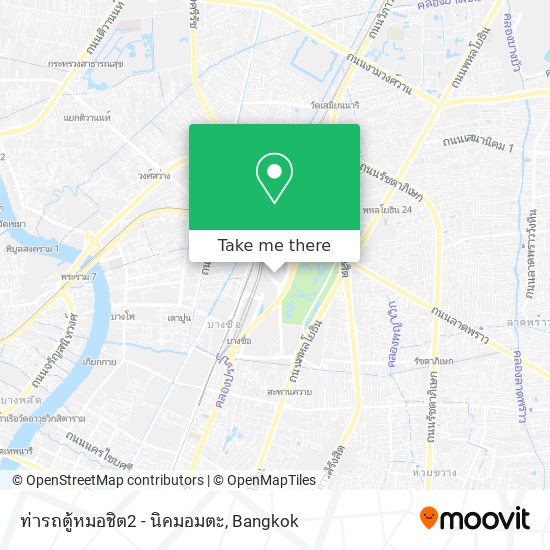 ท่ารถตู้หมอชิต2 - นิคมอมตะ map