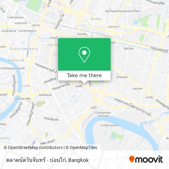 ตลาดนัดวันจันทร์ - บ่อนไก่ map